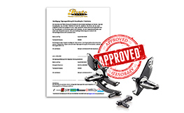 Homologation Certificates for Foot Control Kits