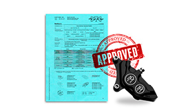 Homologation Certificates for Brakes-/Discs